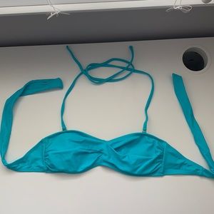 blue bathing suit top
